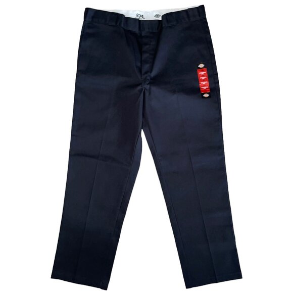 NWT Dickies 874 Original Fit Black Work Pants Mens 42 32 Wrinkle Resistant Creas - Picture 2 of 8